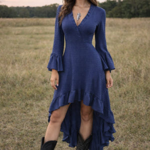 vintage ruffled hem dress