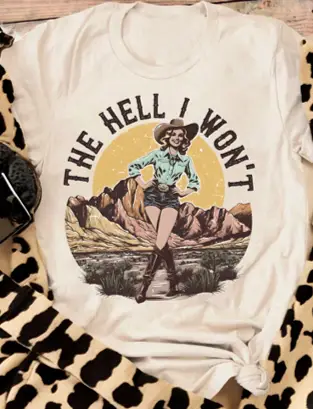 tee shirt - the hell I won't - Image 2