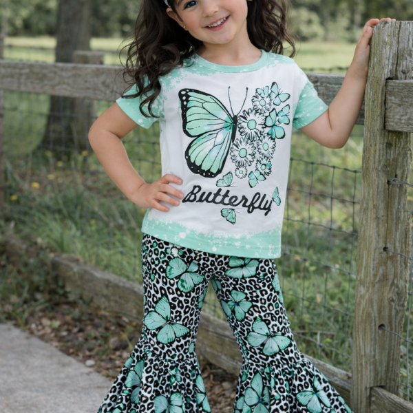 Kids Butterfly Flare Pant Set