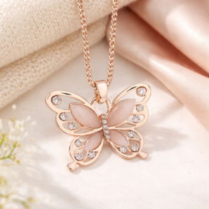 hollow butterfly sweater necklace