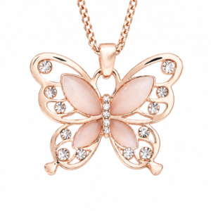 hollow butterfly sweater necklace