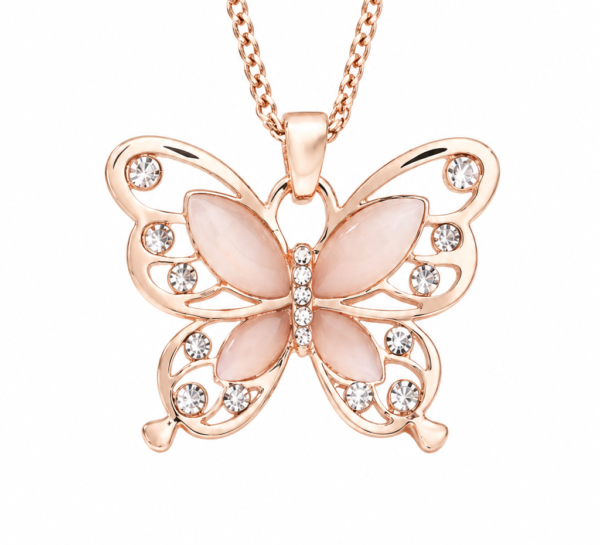 hollow butterfly sweater necklace