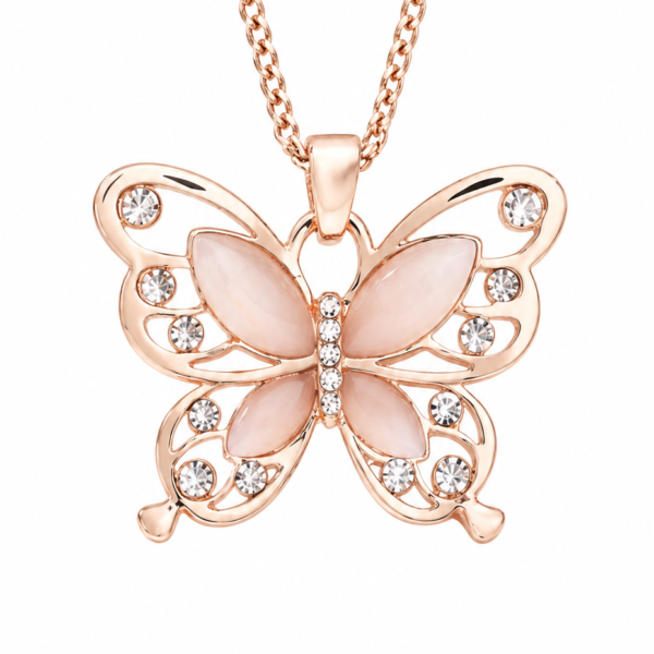 hollow butterfly sweater necklace