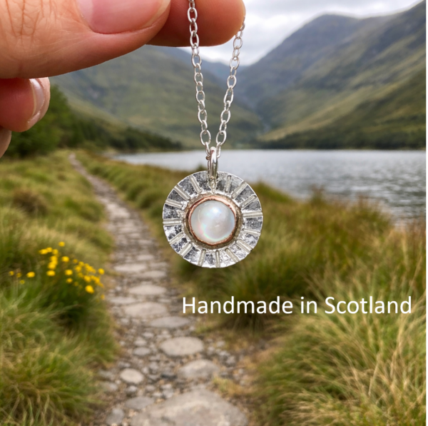 sunburst mother of pearl necklace