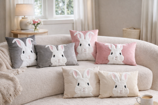 velour bunny pillow cover