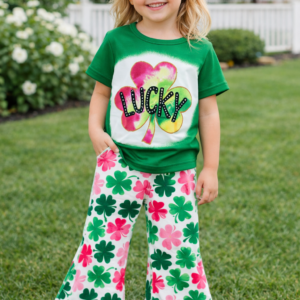 Girls Lucky Flare Pant Set