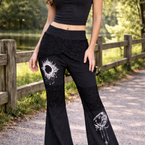 lace skirt flare pants