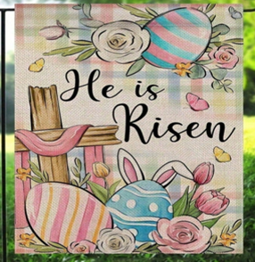 Garden Flag - He is Risen