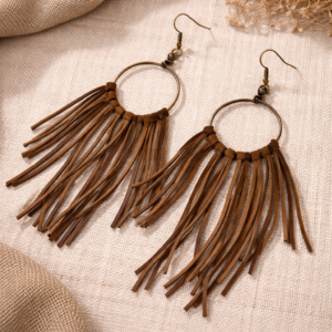 boho fringe hoops