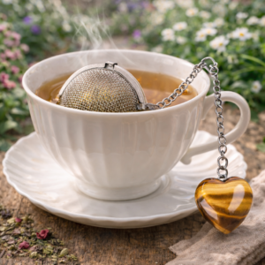 tea infuser with crystal heart
