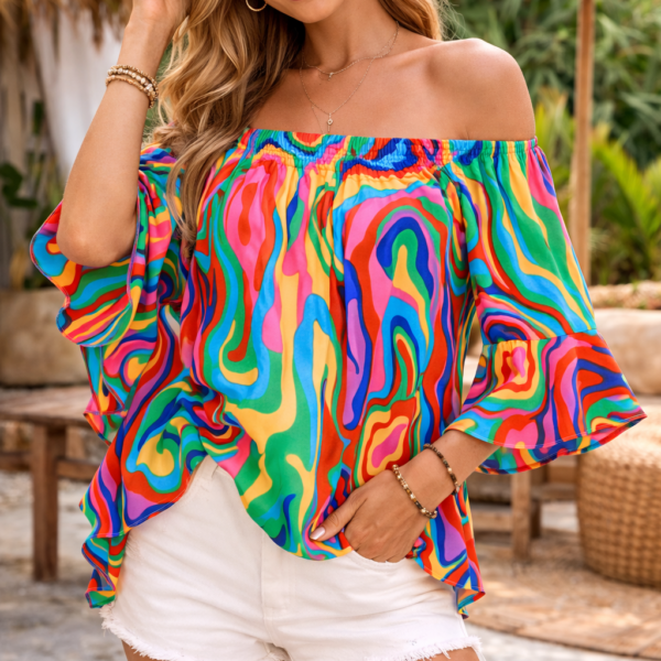 marble ruffled top