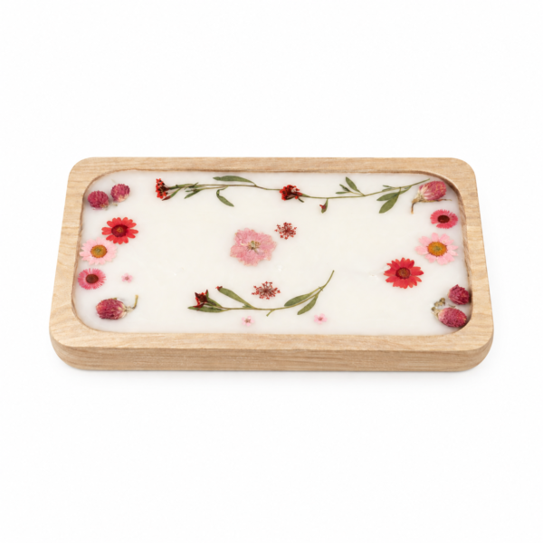 pink blossom dough bowl candle