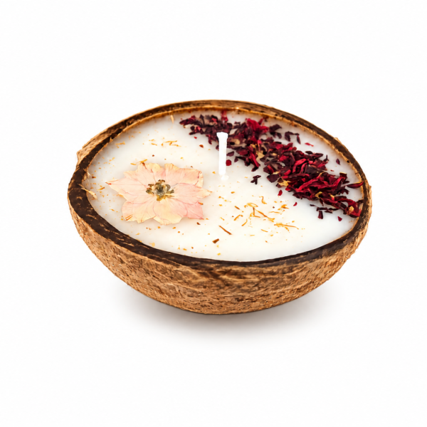 coconut hibiscus candle