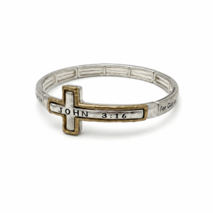 cross john 3:16 stretch bracelet