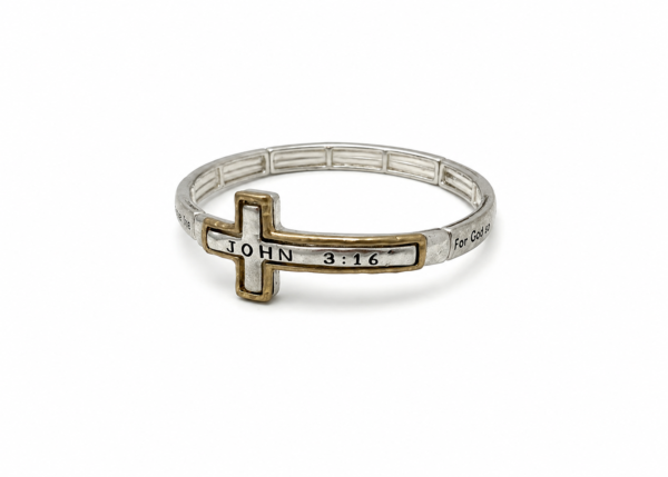 cross john 3:16 stretch bracelet