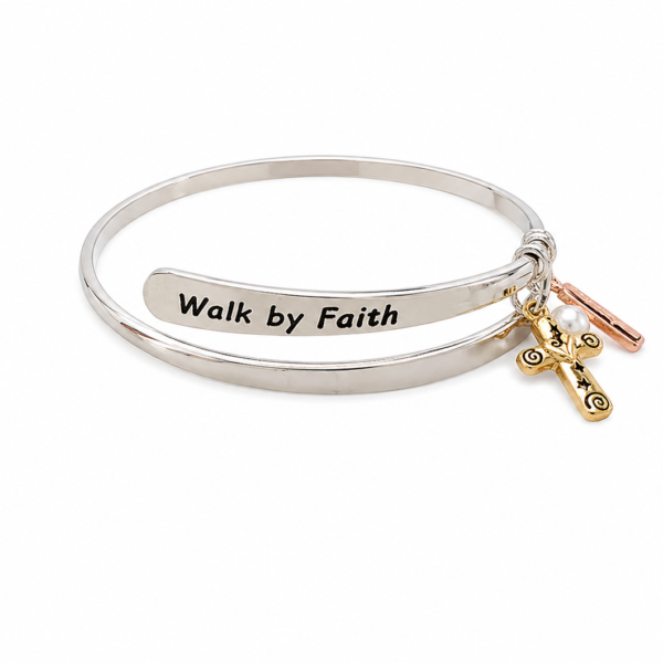 walk by faith bangle bracelet