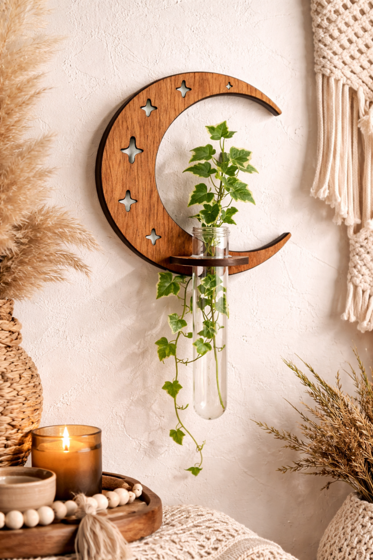 crescent moon tube planter