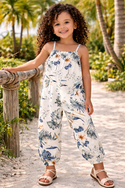 girls vacation tropical jumpsuit