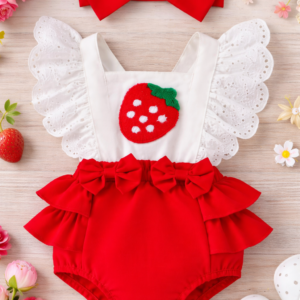baby strawberry jumper