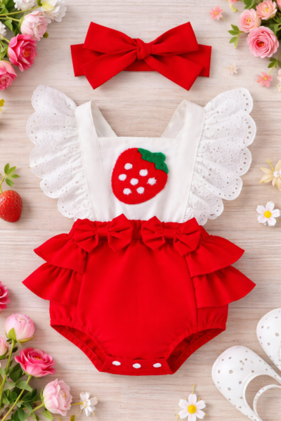 baby strawberry jumper