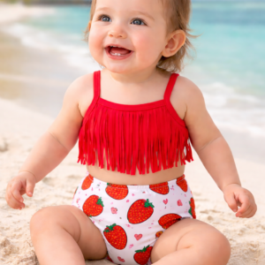 baby strawberry swimsuit