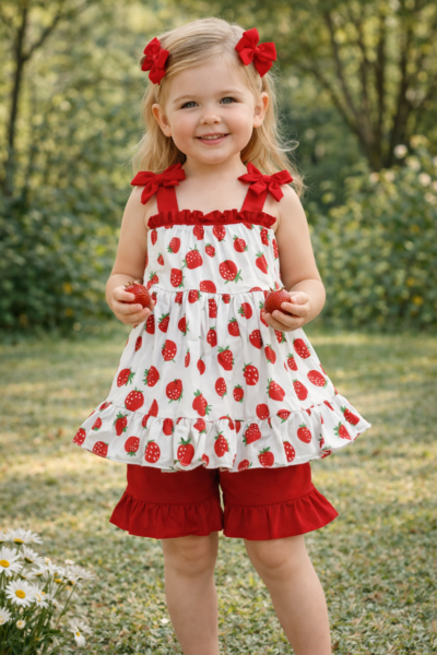 toddler strawberry tunic set