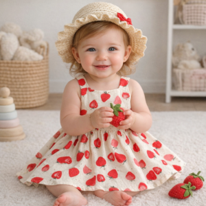 toddler strawberry bow dress