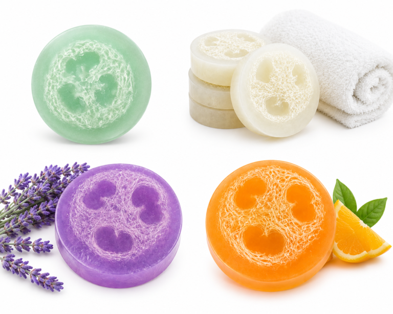 natural loofah silk bar