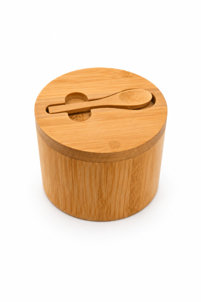 Bamboo Herb Bowl with Lid & Spoon