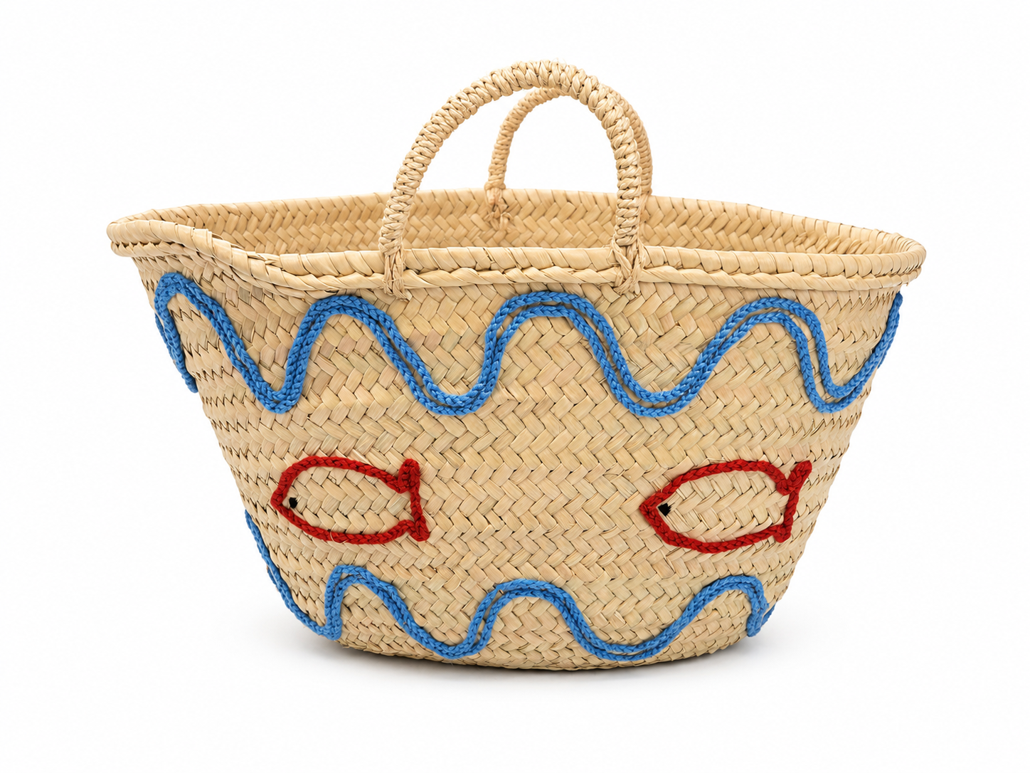 Moroccan straw fish tote - Image 4