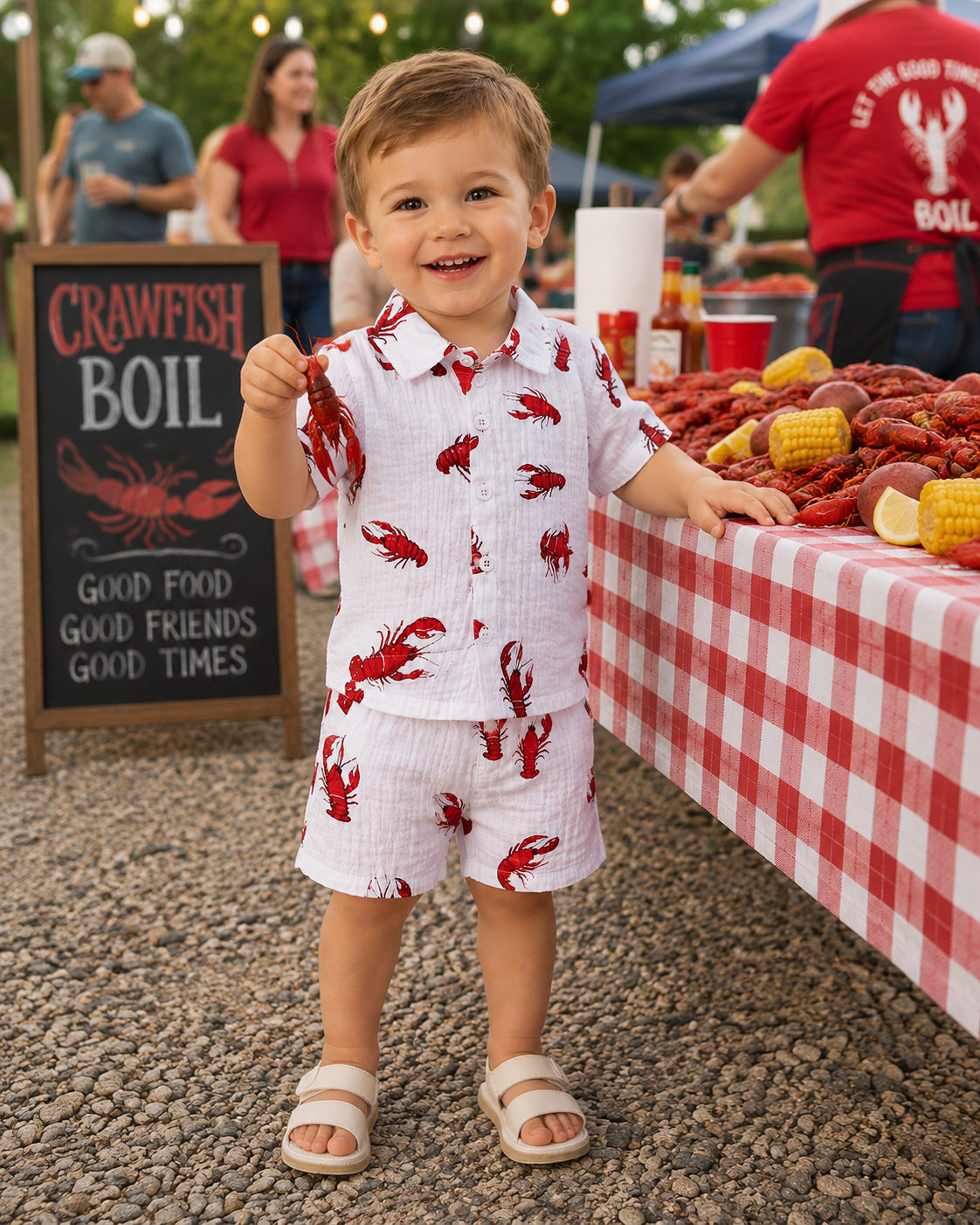 toddler boys crawfish short set - Image 2