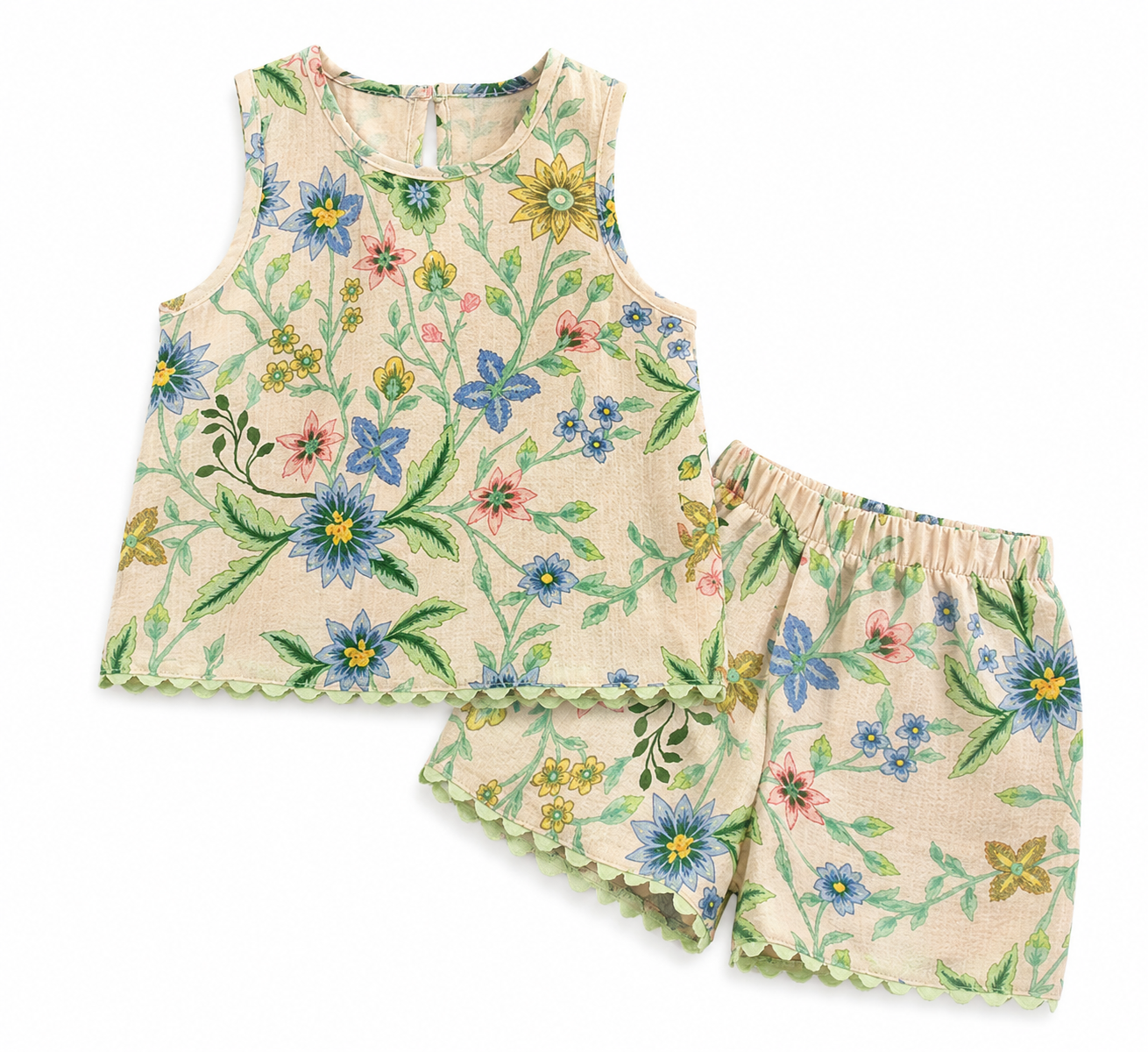 girls floral summer short set - Image 3