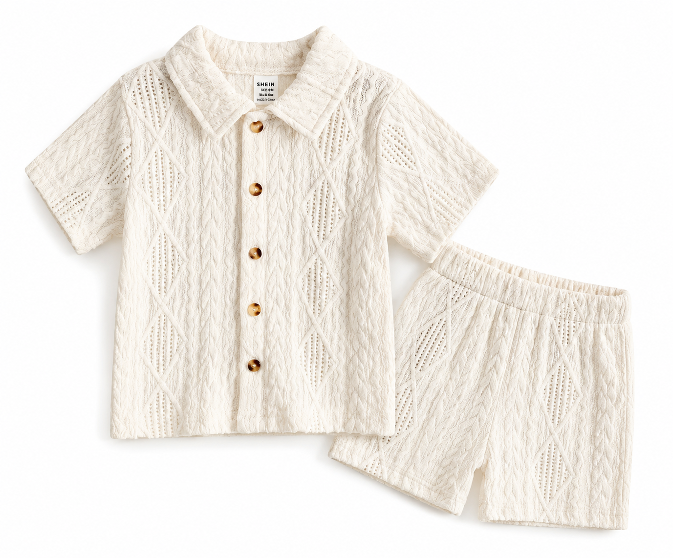 baby boys apricot short set - Image 2