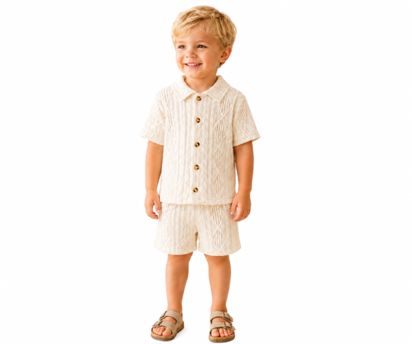 baby boys apricot short set