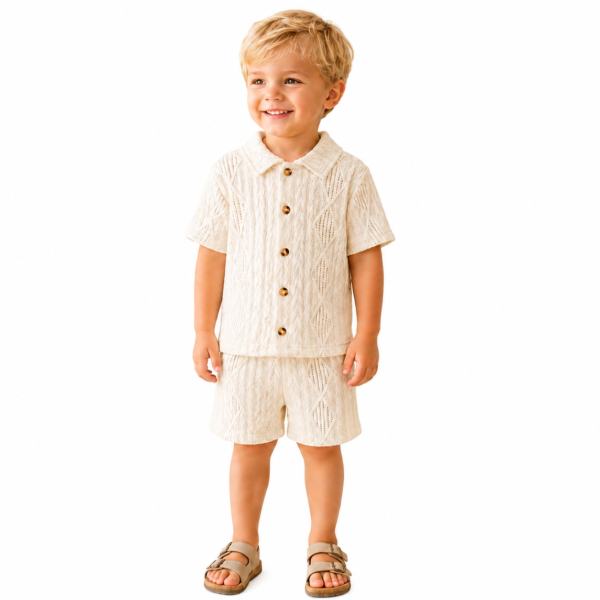 baby boys apricot short set