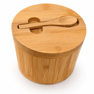 Bamboo Herb Bowl with Lid & Spoon