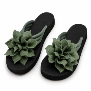 floral flip flops