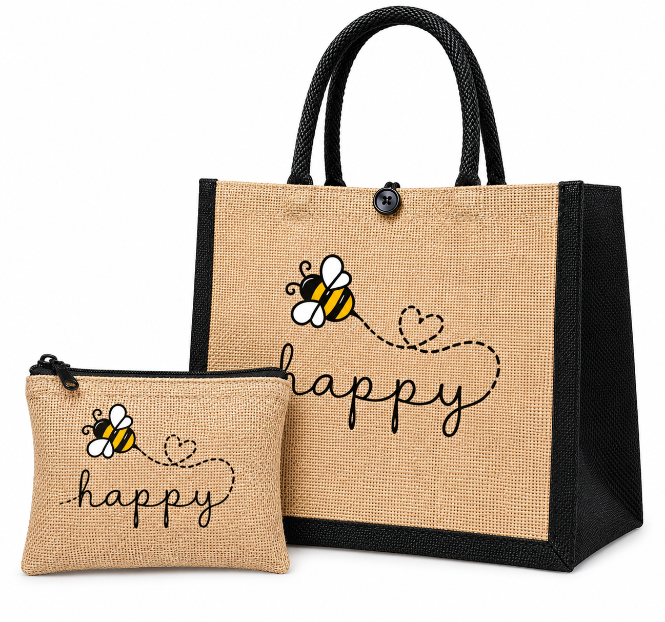 bee mesh tote set