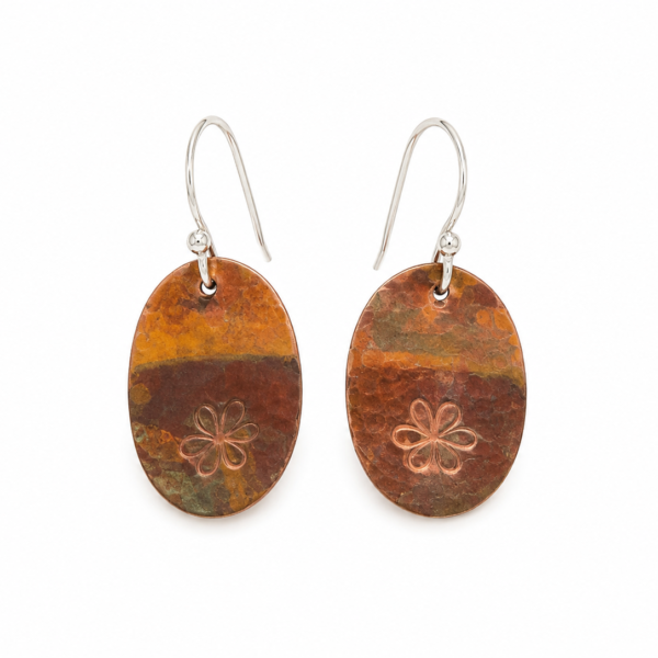 Copper Flower Fire Jewellery