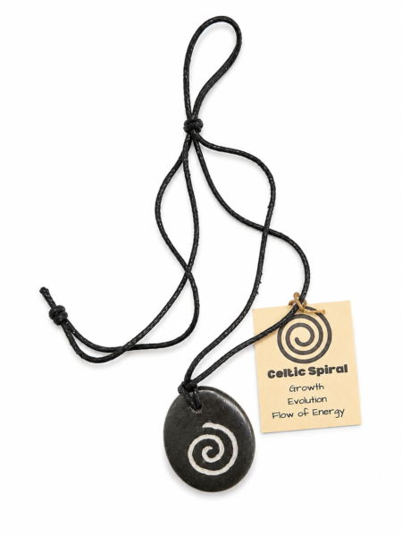 Celtic Spiral on Basalt Stone