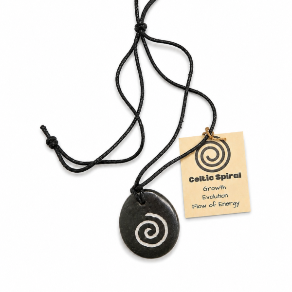 Celtic Spiral on Basalt Stone