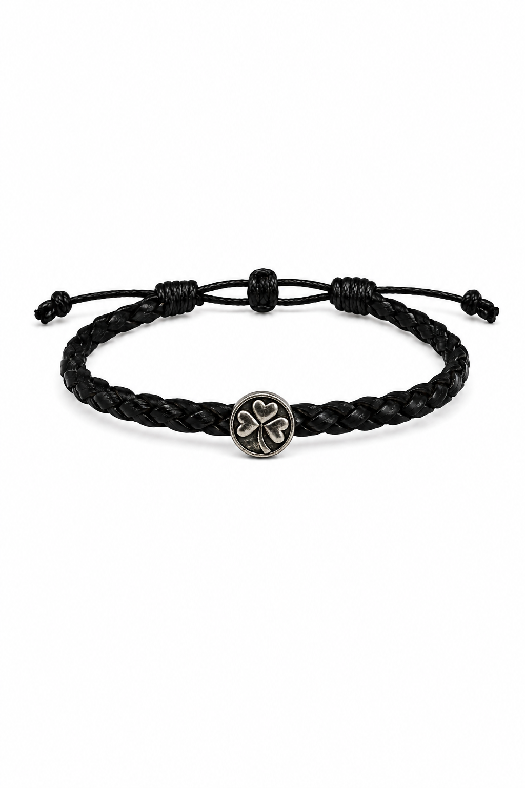 Celtic Leather Shamrock Bracelet