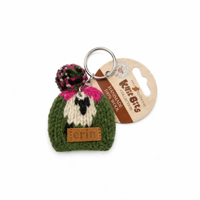 Irish Sheep Knit Beanie Keyring