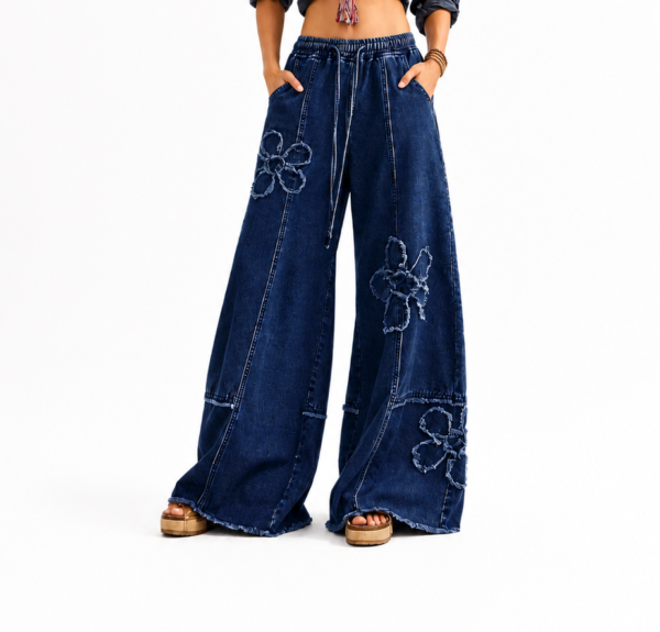 Boho Denim Drawstring