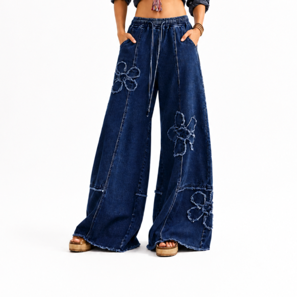 Boho Denim Drawstring