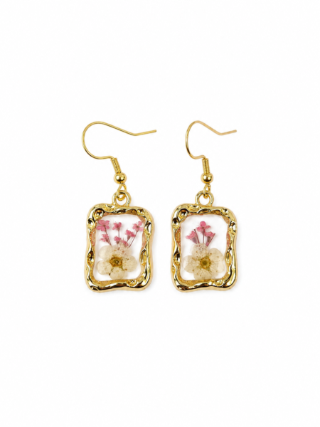 Handmade Dried Flower Earrings