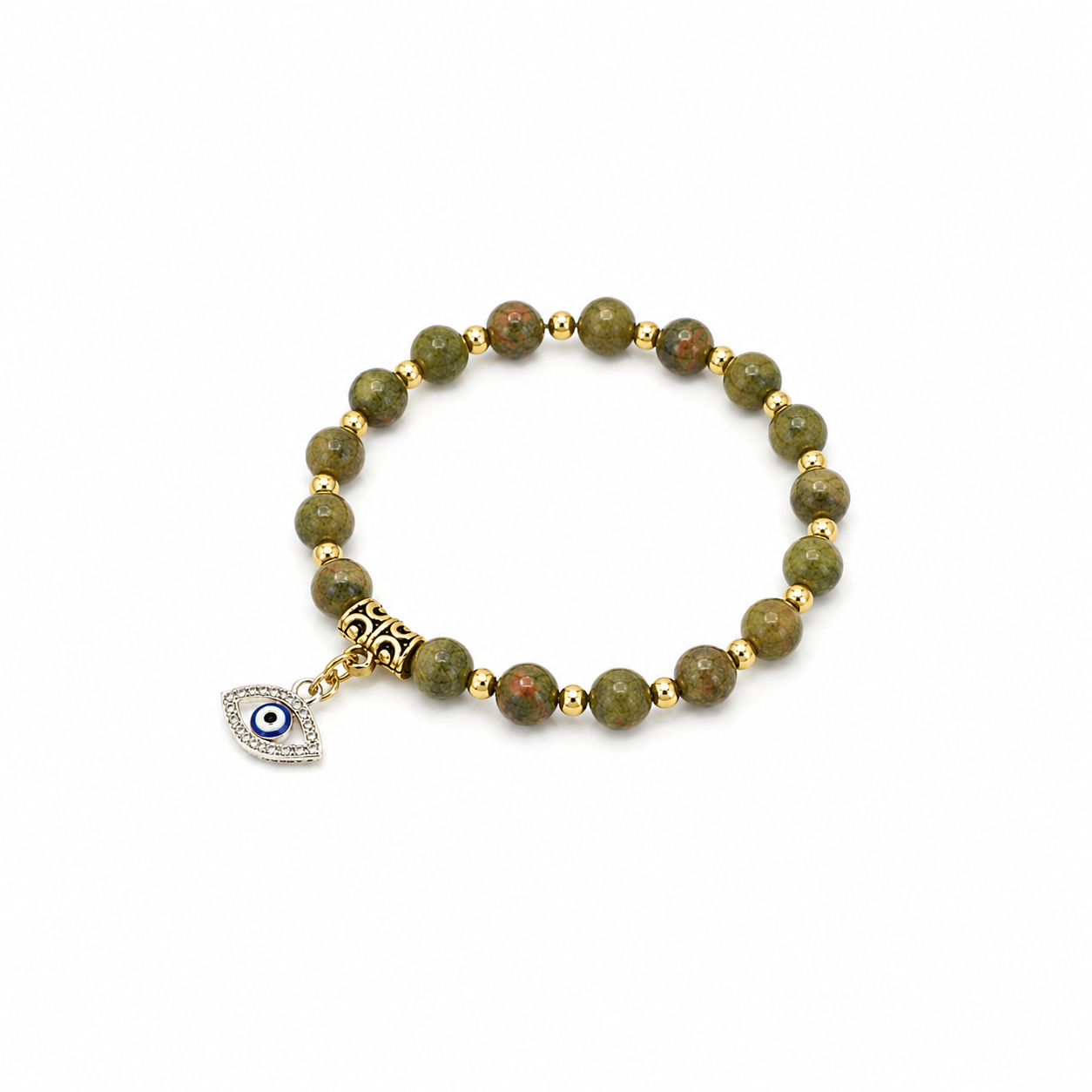Evil Eye Natural Stone Bracelet