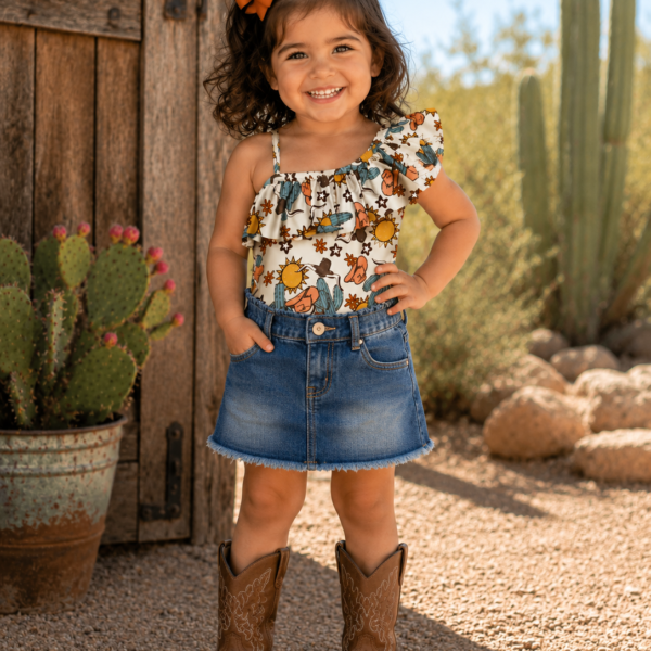 Toddler Cactus Ruffle Bodysuit