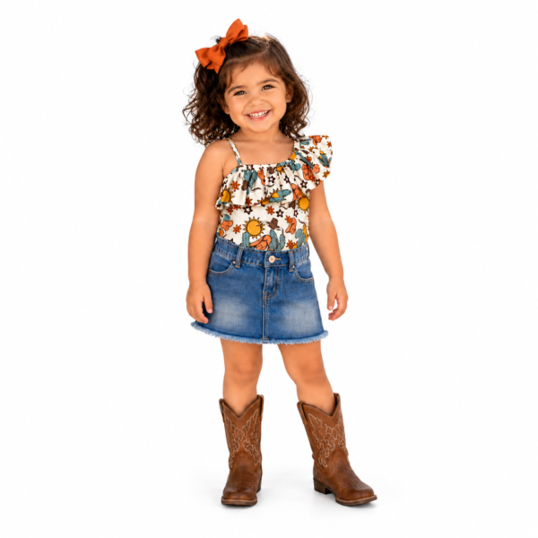 Toddler Cactus Ruffle Bodysuit