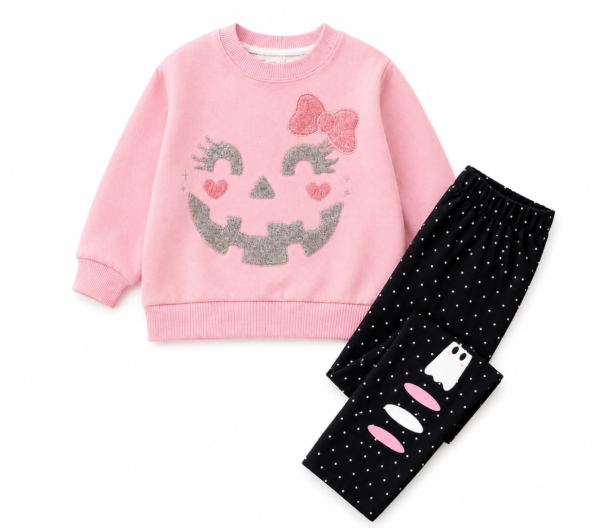 Girls Jack-o-Lantern Legging Set